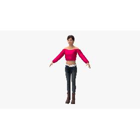 3D Female Character Lauren